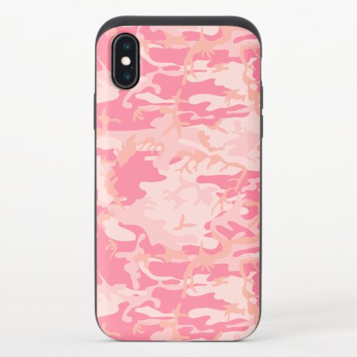 Pink Camouflage Pattern Military Pattern Army iPhone XS Slider Case