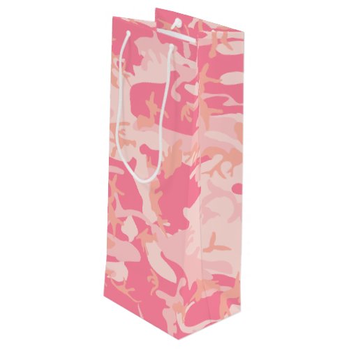 Pink Camouflage Pattern Military Pattern Army Wine Gift Bag