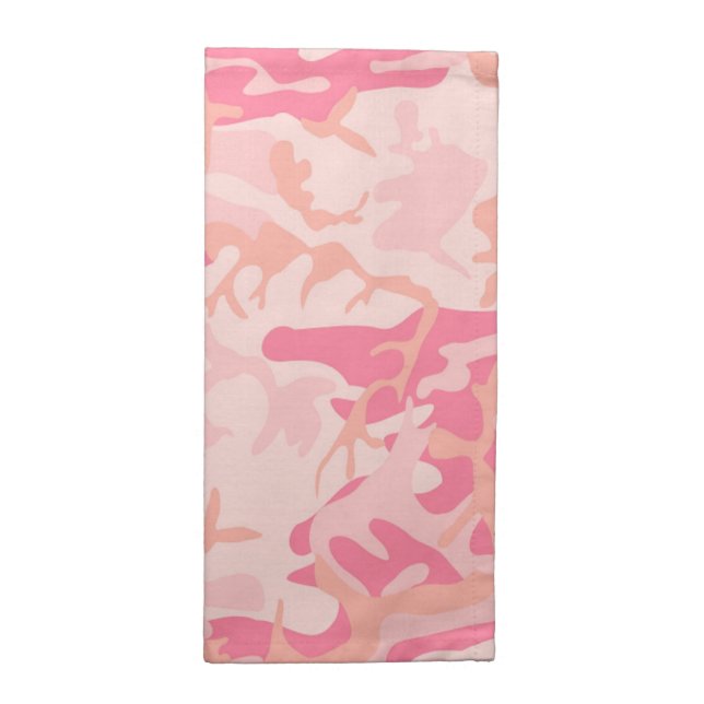 Pink Camouflage Pattern Napkin (Half Fold)