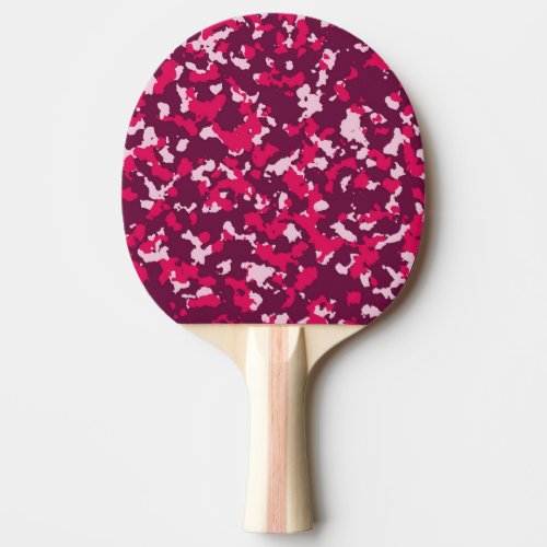 Pink Camouflage Pattern Ping Pong Paddle