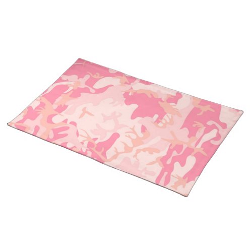 Pink Camouflage Pattern Placemat