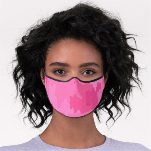 Pink Camouflage Pattern Premium Face Mask