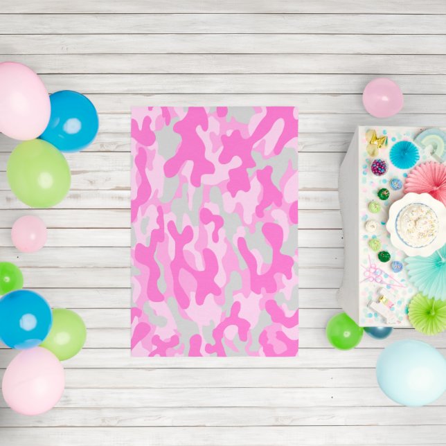 Pink Camouflage Pattern  Rug (Insitu (Birthday))