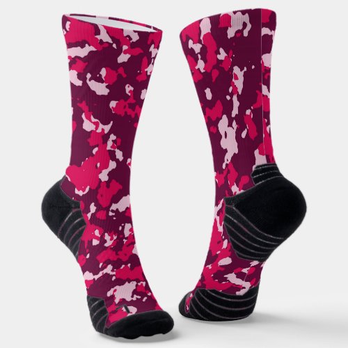 Pink Camouflage Pattern Socks