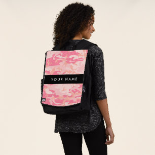 Pink Camouflage Pattern, Your name, Personalize Backpack
