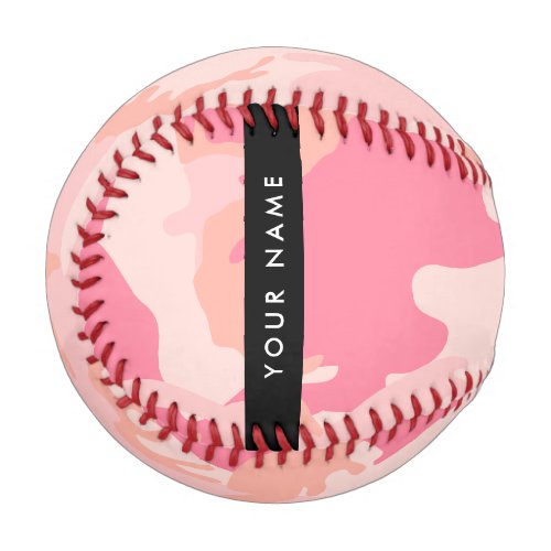 Pink Camouflage Pattern Your name Personalize Baseball