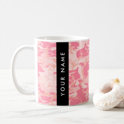 Pink Camouflage Pattern Your name Personalize Coffee Mug