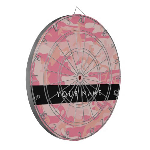 Pink Camouflage Pattern Your name Personalize Dart Board