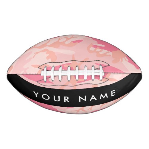 Pink Camouflage Pattern Your name Personalize Football