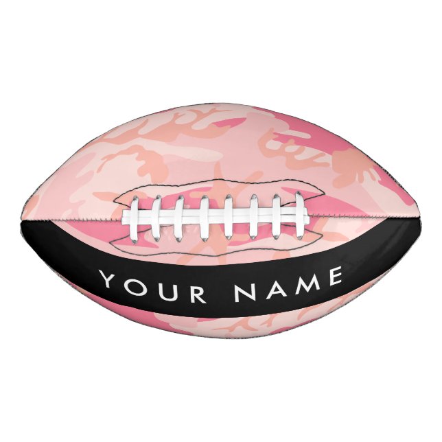 Pink Camouflage Pattern, Your name, Personalize Football (Front)