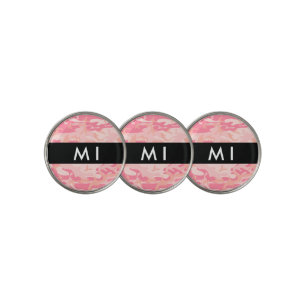 Pink Camouflage Pattern, Your name, Personalize Golf Ball Marker