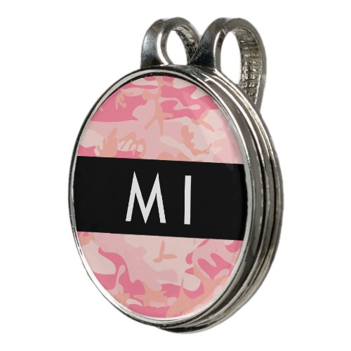 Pink Camouflage Pattern Your name Personalize Golf Hat Clip