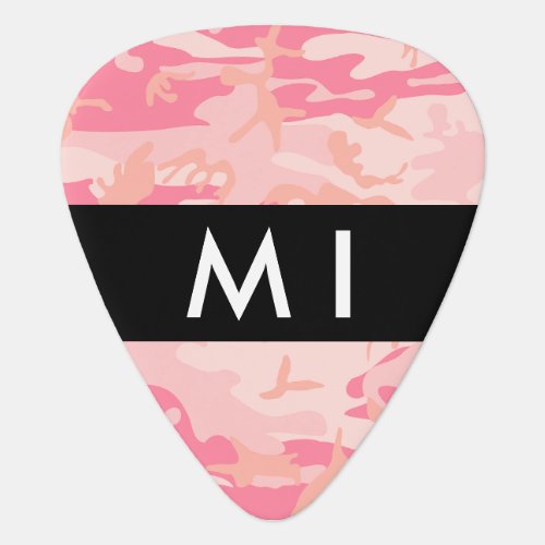 Pink Camouflage Pattern Your name Personalize Guitar Pick