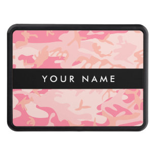 Pink Camouflage Pattern, Your name, Personalize Hitch Cover