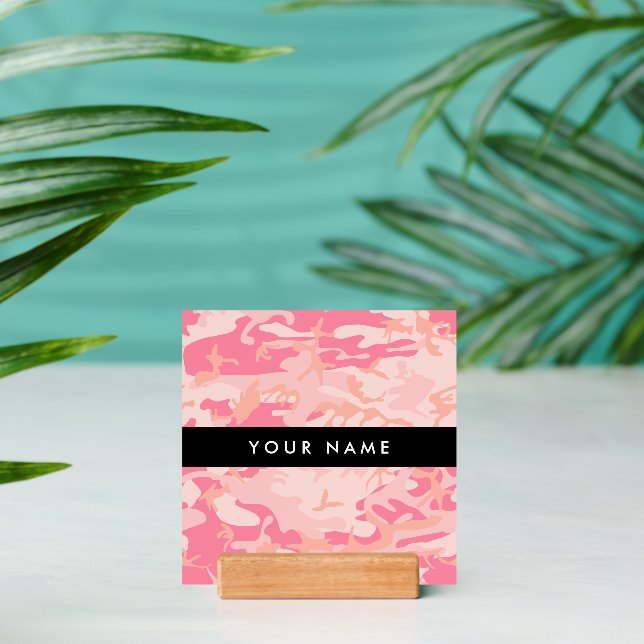 Pink Camouflage Pattern, Your name, Personalize Holder (Insitu 2 (Back))