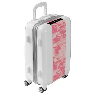 Pink Camouflage Pattern, Your name, Personalize Luggage