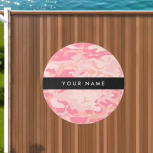 Pink Camouflage Pattern, Your name, Personalize Outdoor Rug