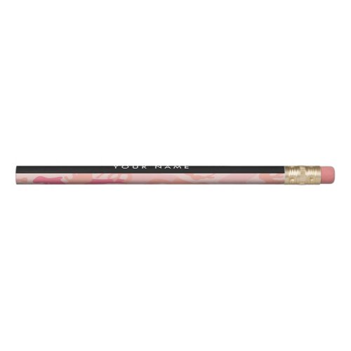 Pink Camouflage Pattern Your name Personalize Pencil