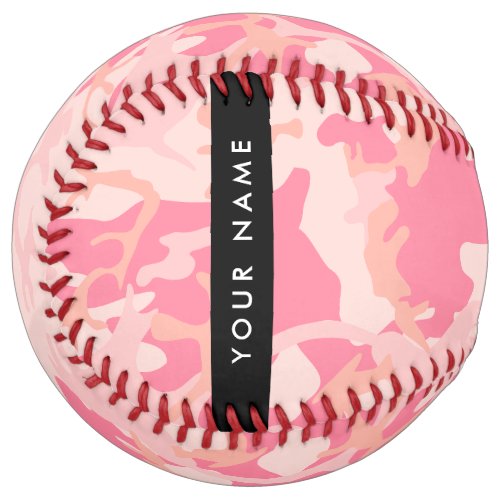 Pink Camouflage Pattern Your name Personalize Softball