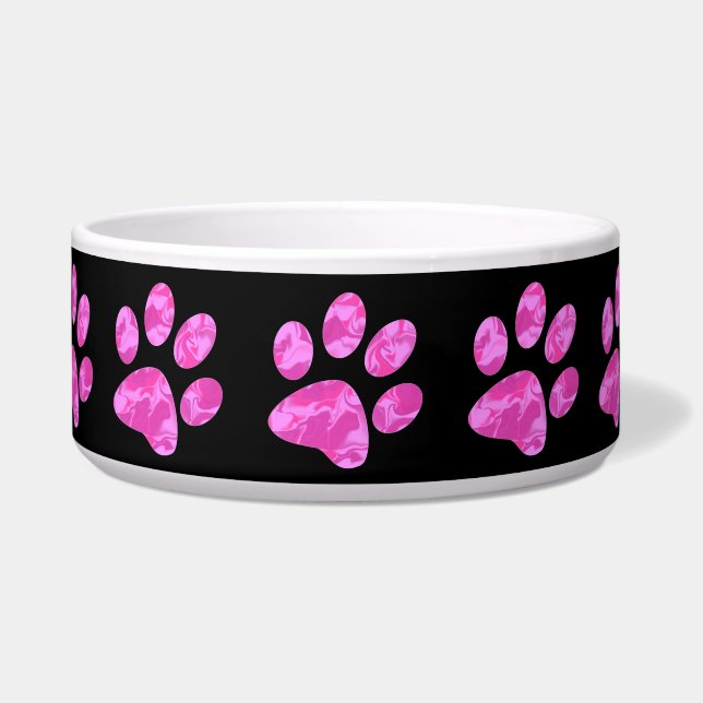 Pink Camouflage Paw Bowl (Front)