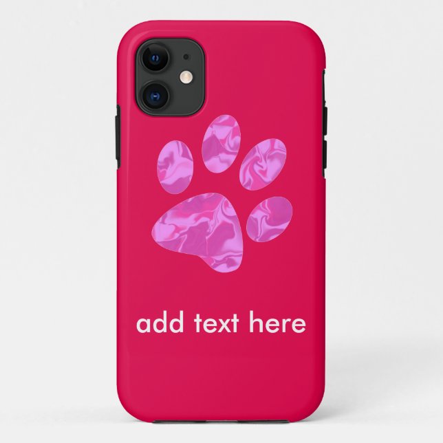 Pink Camouflage Paw Case-Mate iPhone Case (Back)
