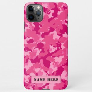 Pink Camouflage Personal Name Tag iPhone 11Pro Max Case