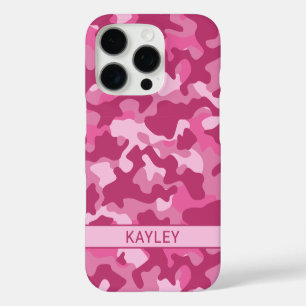 Pink Camouflage Personalized iPhone 16 Pro Case