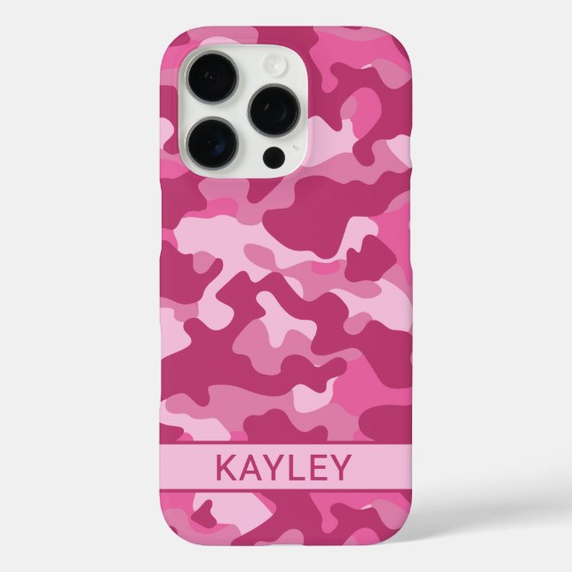 Pink Camouflage Personalized Case-Mate iPhone Case (Back)
