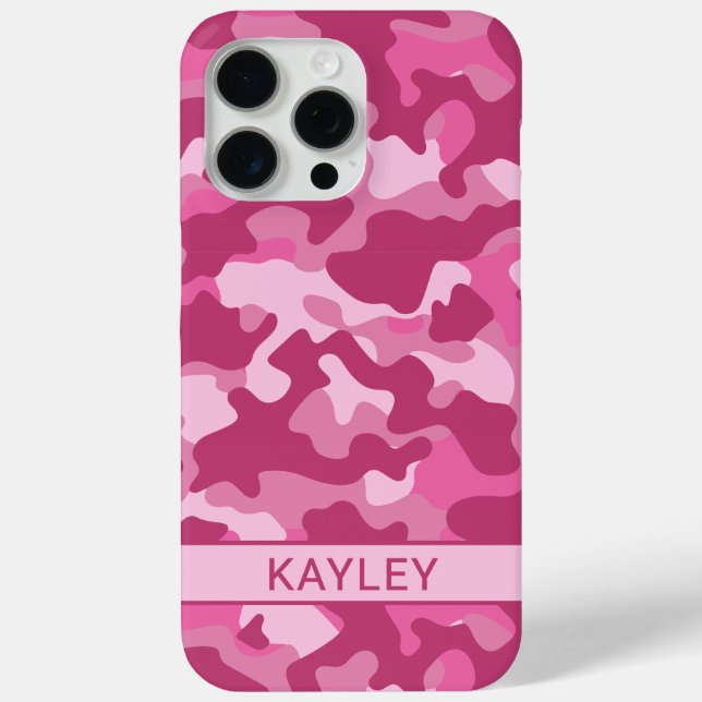 Pink Camouflage Personalized Case-Mate iPhone Case (Back)