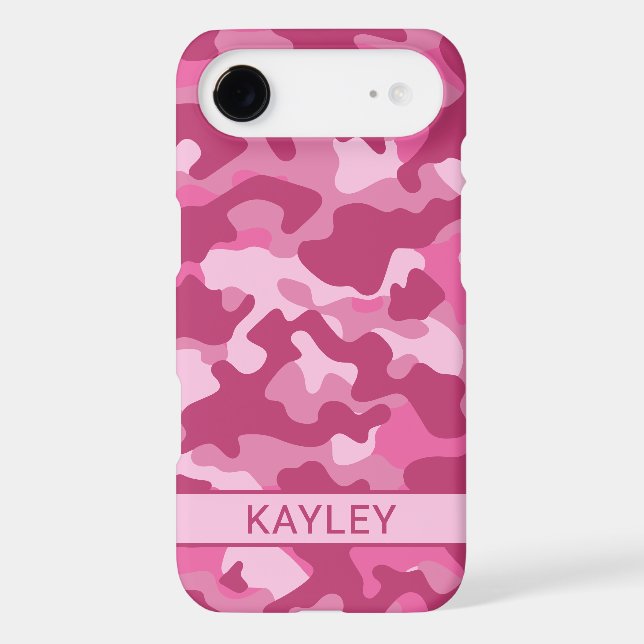 Pink Camouflage Personalized Case-Mate iPhone Case (Back)