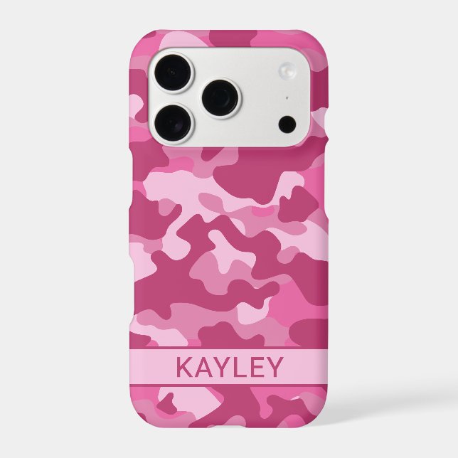 Pink Camouflage Personalized Case-Mate iPhone Case (Back)