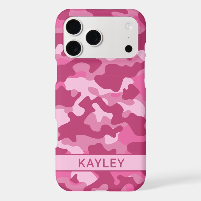 Pink Camouflage Personalized Case-Mate iPhone Case (Back)
