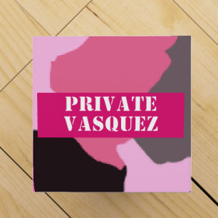 Pink Camouflage Personalized Merry Christmas Wine Box