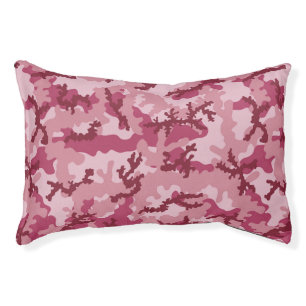 Pink camouflage pet bed