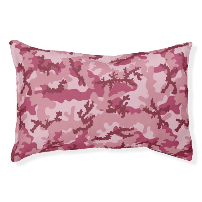 Pink camouflage pet bed (Front)