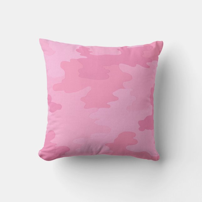 Pink Camouflage Pillow (Front)