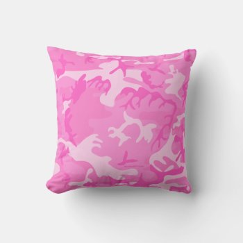 Pink Camouflage Pillows by Method77 at Zazzle