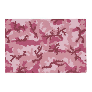 Pink camouflage placemat