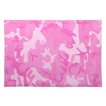 Pink Camouflage Placemats by Method77 at Zazzle