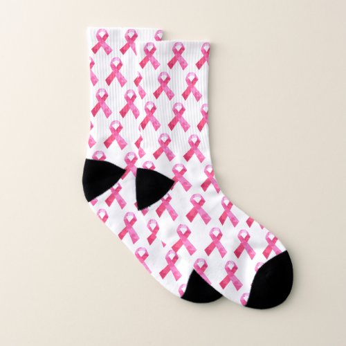 Pink Camouflage Ribbon Cancer Awareness Socks