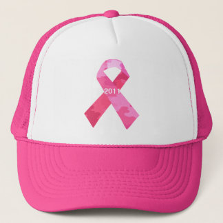 Pink Camouflage Ribbon Date Ribbon Hat