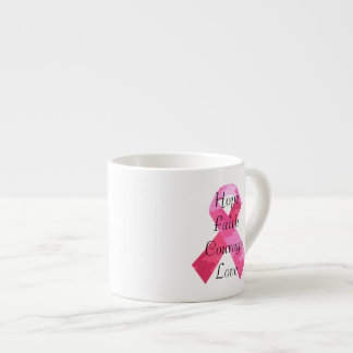 Pink Camouflage Ribbon Faith Espresso Mug