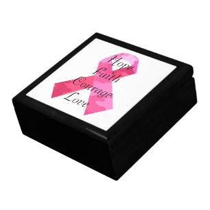 Pink Camouflage Ribbon Faith Gift Box