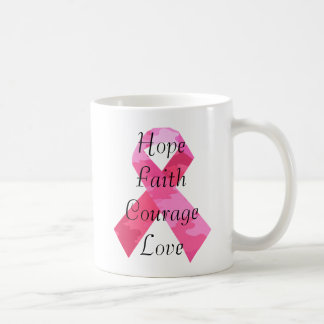 Pink Camouflage Ribbon Faith Mug