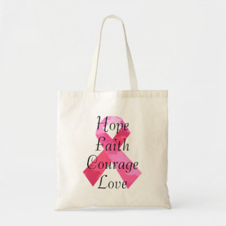 Pink Camouflage Ribbon Faith Tote Bag