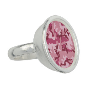 Pink camouflage ring