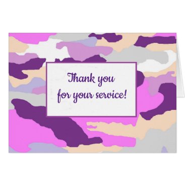 Pink Camouflage Service Greeting Card Pink Camouflage Service Greeting Card