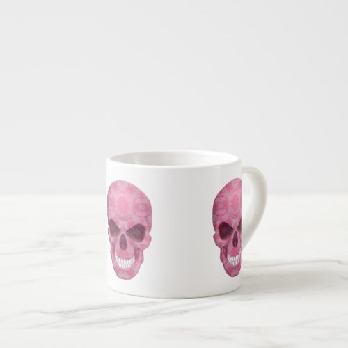 Pink Camouflage Skull Espresso Mug