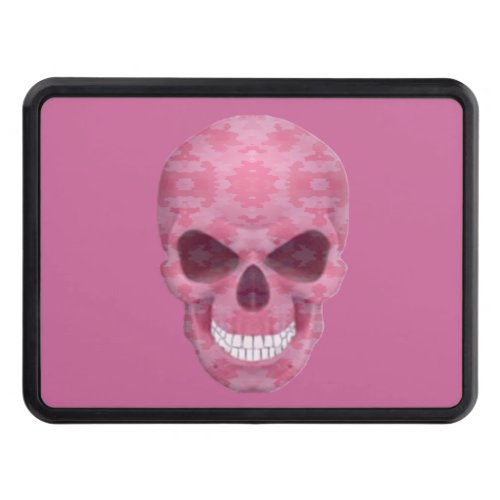 Pink Camouflage Skull Trailer Hitch Cover