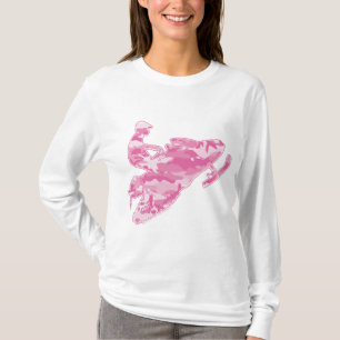 Pink Camouflage Snowmobiler T-Shirt